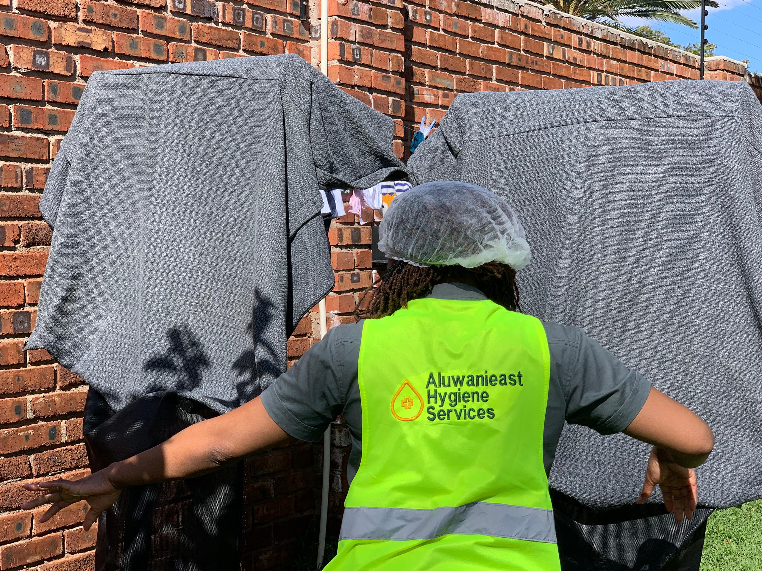 Professional cleaning services Harare - Aluwanieast Hygiene Services team providing house cleaning, office cleaning, and upholstery cleaning in Harare, Zimbabwe